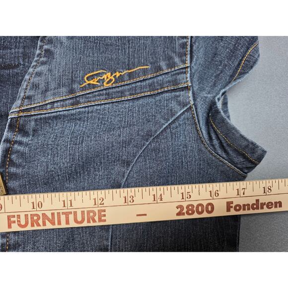 Vintage 90s FUBU Denim Jumpsuit Size 11/12 Retro Classic Stretch Zip Up - Picture 7 of 10